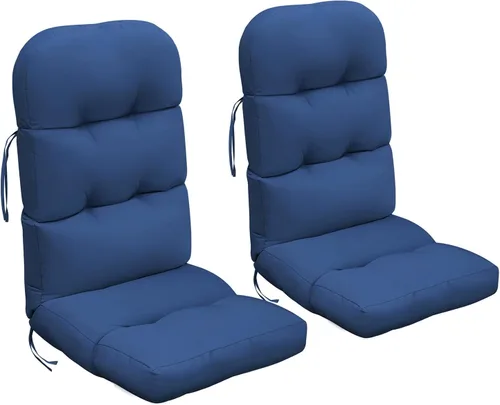 Vista 8 de Skypatio Adirondack - Cojín grueso para silla mecedora, impermeable, para patio al aire libre, con respaldo alto, color gris
