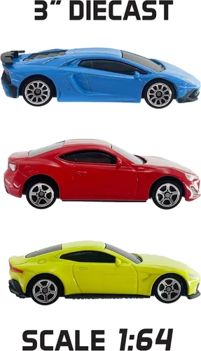 Vista 4 de Just For Laughs 6 autos de metal fundido a presión, escala 1:64, con licencia oficial de Audi R8 Coupe, Maserati Gran Turismo MC, BMW X6, Aston