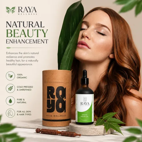 Vista 3 de Aceite de neem orgánico USDA - Prensado en frío, sin refinar - Botella de vidrio - 3.4 fl oz (3.4 fl oz)