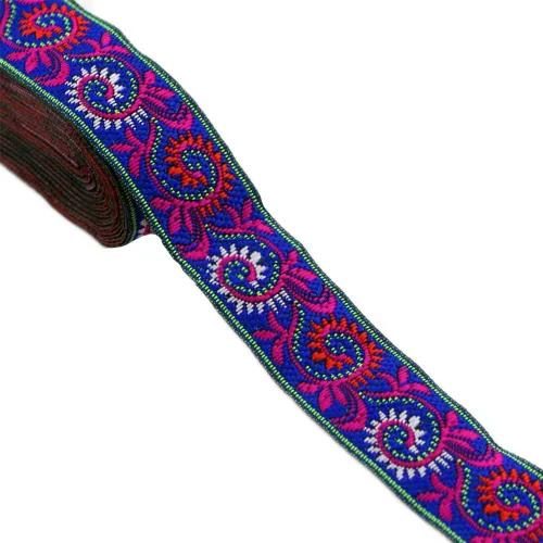 Vista 8 de MSCFTFB Patrones de pasley - Cinta de tela de jacquard, cintas de tela tejida con flecos para accesorios de ropa, correas de adorno, cinturones