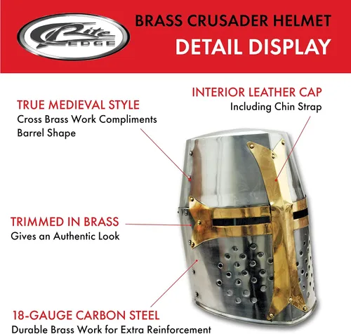 Vista 2 de Szco Supplies casco de latón para defensa.