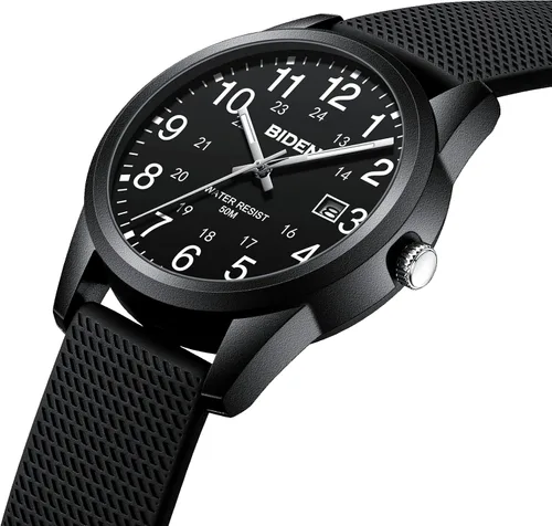 Vista 3 de LN LENQIN Mens Watches Analog Quartz Sports Unisex Watch 30M Waterproof Watches for Men Women Nurse Medical Professionals-Military Time with Second