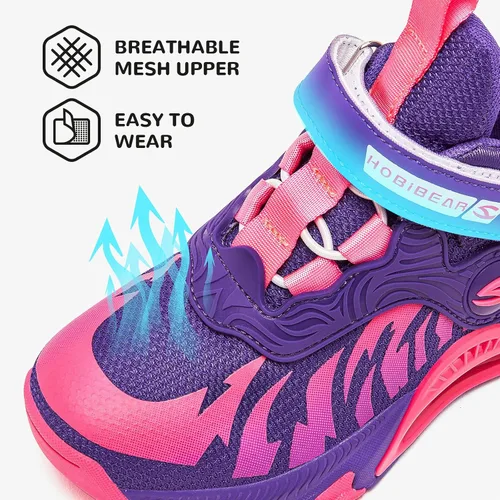 Vista 3 de HOBIBEAR Kids Sneakers for Boys Girls Running Tennis Shoes Basketball Breathable Athletic