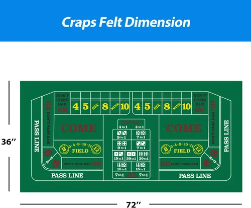 Vista 2 de GSE Games & Sports Expert Juego de mesa de dados de casino. Incluye un fieltro de diseño de dados, 5 dados de casino y un botón de encendido/apagado