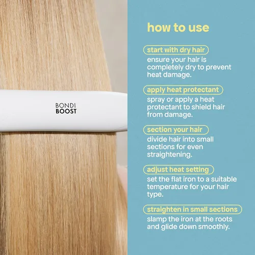 Vista 4 de BondiBoost Plancha de Pelo con Recubrimiento de Aloe 1" US