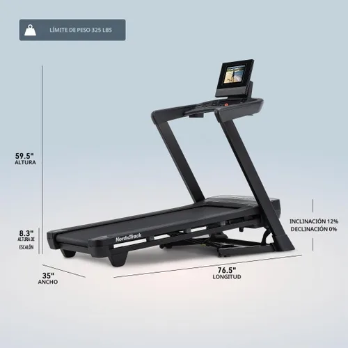 Vista 5 de NordicTrack T Series Treadmills: T5, T6.5s, T7, T10, T16