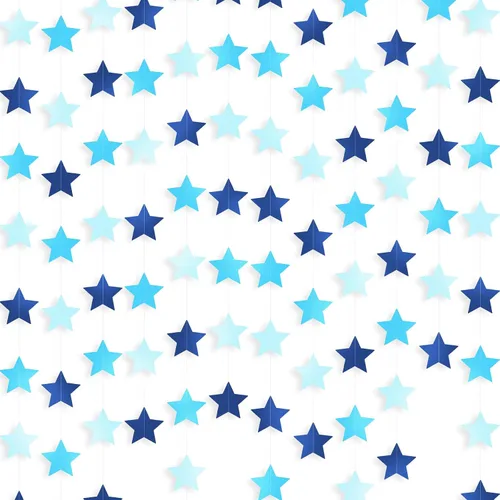 Vista 28 de Patelai Guirnalda de estrellas con purpurina 2026, decoración de graduación de 130 pies, pancarta colgante de estrella para fiesta, cumpleaños