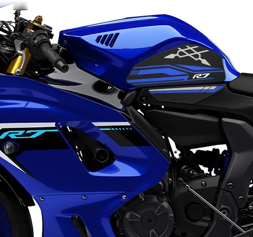 Vista 3 de para YZF R7 YZFR7 r7 2025 2024 2023-2021 Nuevos accesorios para motocicleta, protector de tanque de combustible adhesivo, protector de tanque