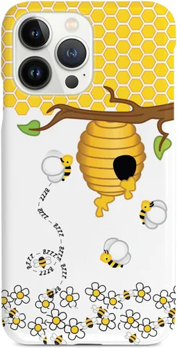 Vista 9 de Inspired Cases - Funda con textura 3D para iPhone Xs Max - Funda protectora de goma para iPhone Xs Max de Apple - Honey Bee