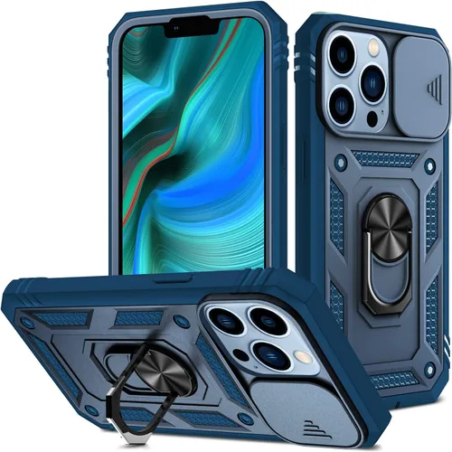 Vista 36 de Korecase Diseño para iPhone 12 Pro Max Kickstand Funda con cubierta de cámara de grado militar Caída de doble capa de cuerpo completo Protección a
