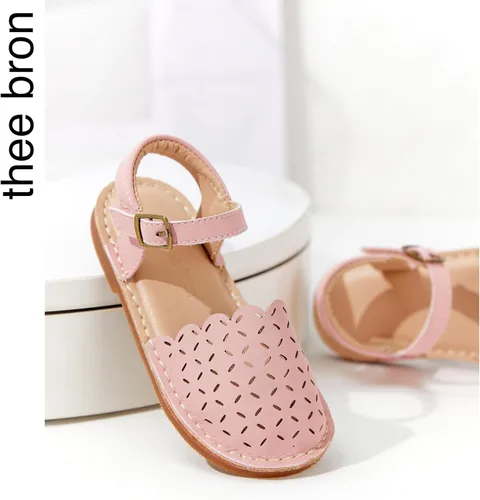 Vista 26 de THEE BRON Sandalias cómodas para niñas, zapatos para niños, sandalias rellenas