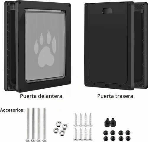 Vista 7 de CEESC Puerta Grande para Perros para Mascotas de Hasta 100 lb, Puerta para Mascotas Resistente a la Intemperie para Gatos y Perros, Duradera, Panel
