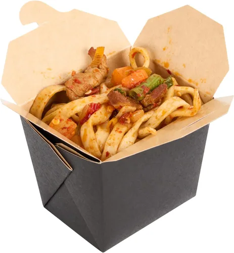 Vista 11 de Restaurantware Cajas chinas para llevar, paquete de 25 cajas de 8 onzas, resistentes a la grasa, contenedores de comida para llevar, desechables