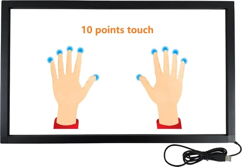 Vista 5 de 40 pulgadas 10 puntos infrarrojo interactivo IR pantalla táctil superposición marco libre controlador, diseño para TV táctil, monitor táctil, Negro