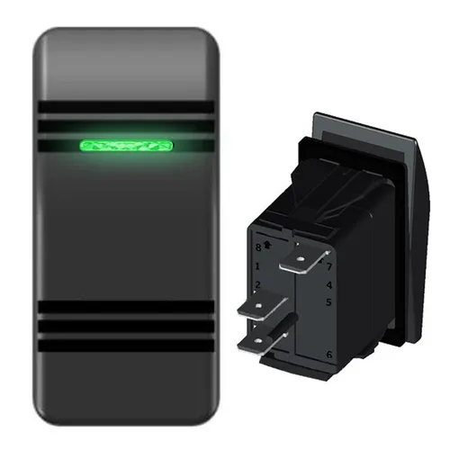 Vista 15 de Interruptor basculante marino de 3 pines para coche y barco 12V 24V encendido/apagado impermeable con LED azul SPST