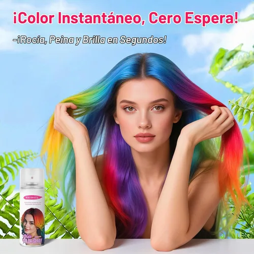 Vista 3 de Waybest - Aerosol para cabello rojo temporal, lavable, para mujeres, hombres, tinte para el cabello de un día, spray natural para el cabello