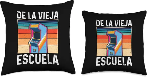 Vista 3 de Tshirtoftheyear Arcade Gifts Arcade Game Machine Cabinet Nostalgia Retro 80s Gamer Gift Pillow, 16 x 16, multicolor