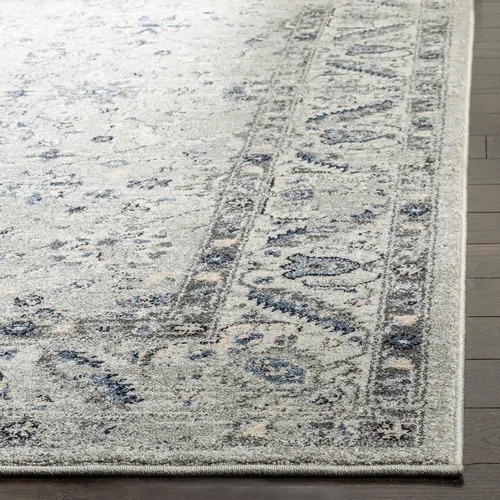 Vista 2 de SAFAVIEH Colección Charleston Alfombra de Acento - 2 pies x 5 pies, Gris & Gris Oscuro, Diseño Oriental con Efecto Desgastado, No Desprende Pelusa