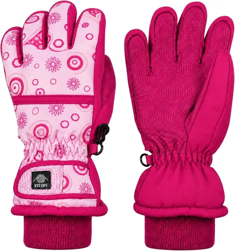 Vista 30 de N'Ice Caps - Guantes térmicos de invierno para niños, impermeables y cálidos Negro