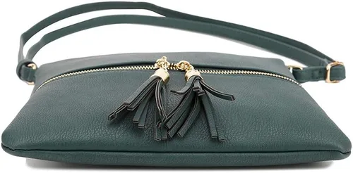 Vista 3 de SG SUGU - Bolso ligero y mediano con borla y bolsillo con cremallera
