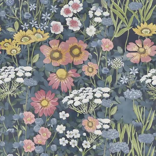 Vista 10 de Orainege Papel tapiz autoadhesivo para despegar y pegar, diseño floral, estilo bohemio, vintage, de 16.9 x 118.1 pulgadas, diseño de margaritas