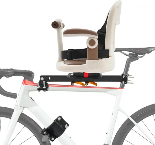Vista 5 de Kids Bike Seat Front Mounted Toddler Bicycle Seats for Children 6 Mo.~8 Years 360° Rotatable Front Child Carrier Bike Chair Bicycle Seats for Kids