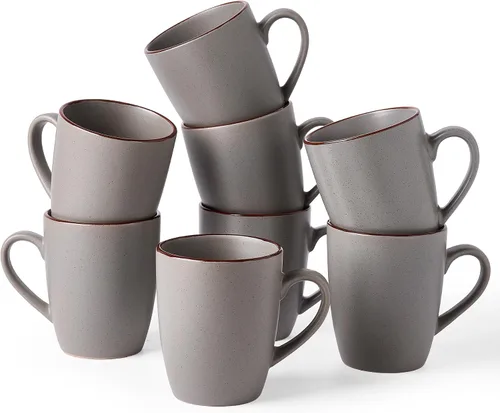 Vista 34 de famiware Venus - Tazas de café para 4, juego de tazas de 12 onzas, taza para beber con asa para café, té, cacao, leche, carbón