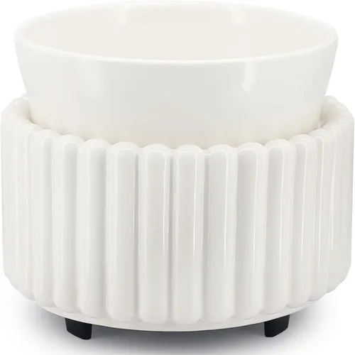 Vista 6 de VICTORIA AROMA Calentador de cera de cerámica para derretir – Calentador de cera eléctrico 3 en 1 sin humo y sin llama, calentador de velas fácil