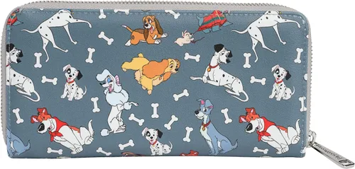 Vista 2 de Loungefly Cartera Disney Dogs con cremallera alrededor de piel sintética