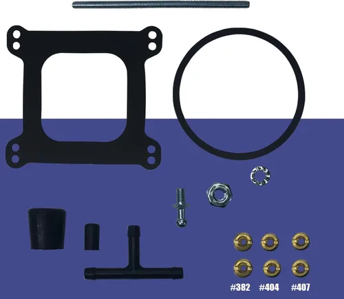 Vista 3 de RoyalAir Carburador 4BBL Serie 1905 AVS2 Carburador 650 cfm Brida cuadrada Nuevo amplificador de flujo anular Estrangulador manual no EGR Serie AVS2