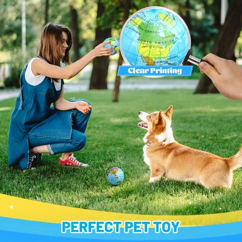 Vista 6 de Umnodobn Mini Earth - Pelotas blandas blandas de 3.7 pulgadas para niños y niñas, juguetes de geografía educativa, juguete de aprendizaje sensorial
