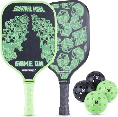 Vista 7 de Barbie - Juego de pickleball para 2 jugadores, paletas de madera y bolas de precisión Construcción duradera, uso en interiores y exteriores, apto