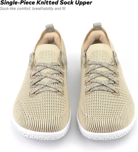 Vista 5 de ASITVO Women's Wide Barefoot Zero Drop Sole Minimalist Width Toe Box Walking Shoes Sneakers Colourful Knit Upper