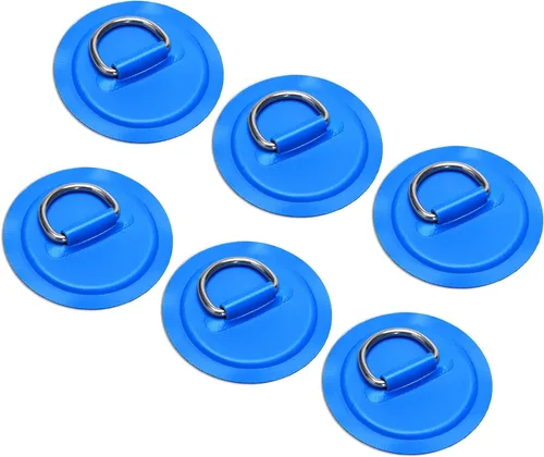 Vista 7 de TOBWOLF 6PCS Stainless Steel Paddle Board D-Ring Kit Azul - 3.1 in