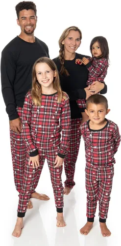 Vista 2 de Peanuts Snoopy - Pijamas familiares a juego, ropa de dormir festiva, ropa de dormir de 2 piezas para Navidad