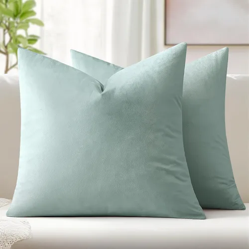 Vista 20 de MIULEE Paquete de 2 fundas de almohada de terciopelo decorativas rectangulares lumbares, fundas de cojín suaves sólidas para sofá, sofá, dormitorio