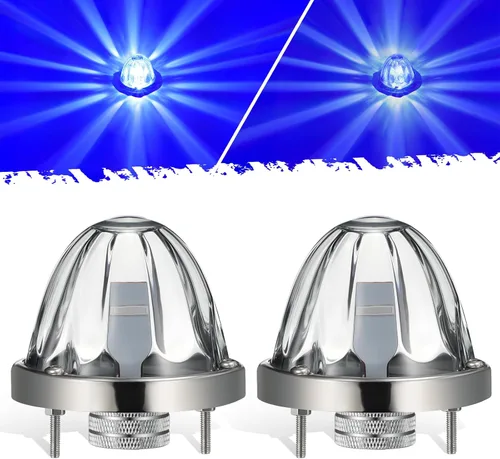 Vista 12 de Partsam 2 Piezas Luces de Cristal de Sandía [Patentadas] Lente Transparente Luz LED Blanca de Marcha con Bisel de Acero Inoxidable de Repuesto