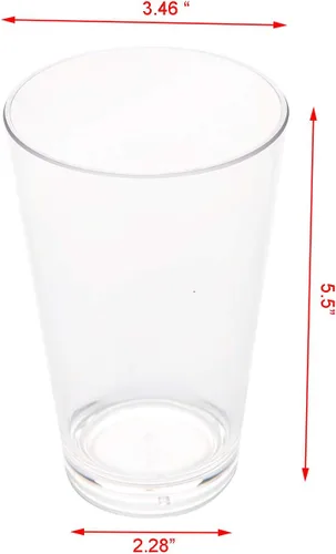 Vista 8 de AOYITE Vasos de plástico de 18 onzas para jugo de agua, aptos para lavavajillas, sin BPA, juego de 6 vasos de alta calidad