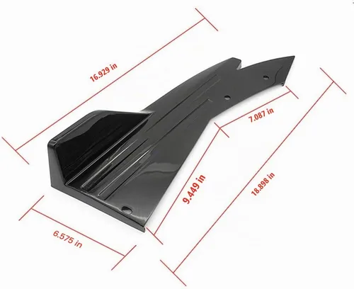 Vista 2 de Difusor universal de labios para parachoques trasero, protector Canard, protector de parachoques delantero, kit de cuerpo de parachoques delantero