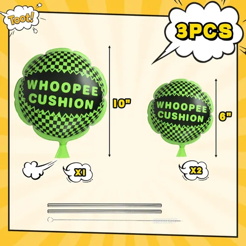 Vista 8 de POPLAY Paquete de 3 cojines Whoopee, broma de pedo para regalos de fiesta novedosos para niños y adultos, almohada para pedos