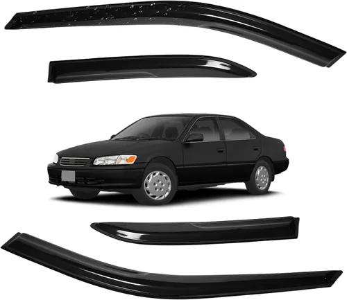 Vista 28 de Viseras para ventanas para Mazda 3 Sedán 4 puertas 2004 2005 2006 2007 2008 2009 estilo JDM Mugen, deflector de viento, protector solar y de lluvia