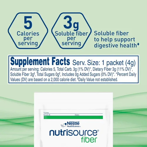 Vista 3 de NutriSource Suplemento de fibra en polvo, 0.14 onzas de fibra por porción, apoya la salud digestiva, bajo apto para FODMAP, sin sabor, 0.14 onzas