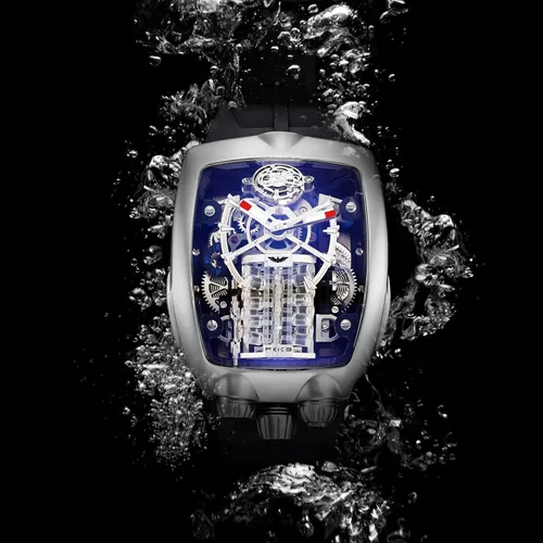 Vista 2 de FEICE Watches for Men Automatic Skeleton Watch Waterproof Mineral Glass Japanese Movement Supercar Wristwatch Anti Shock Business Tourbillon FM666