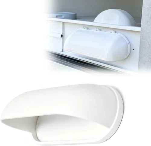 Vista 6 de Ventilación de lluvia portátil para aire acondicionado compatible con LG, cubierta de sello de ventana para manguera de escape de CA, protector Negro