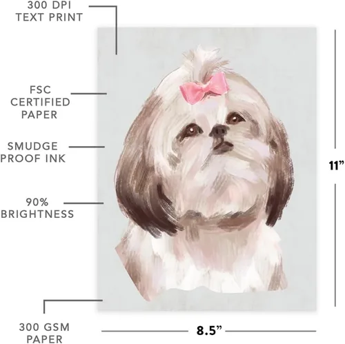 Vista 196 de Andaz Press Póster impreso para pared de perro, 8.5 x 11 pulgadas, Bulldog inglés con gafas negras, 1 paquete, regalo de cumpleaños de Navidad, sin