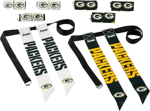 Vista 25 de Franklin Sports NFL - Conjuntos de fútbol con bandera del equipo de la NFL, cinturones + banderas, para niños + adultos, se adapta a cintura