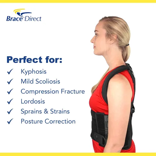 Vista 3 de Corrector de postura TLSO Soporte completo para escoliosis, cifosis, lordosis y alineación de columna vertebral - Ligero y ajustable L0456 L0457