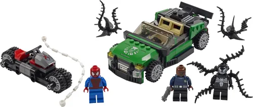 Vista 3 de Moto de persecución de Spider 76004, Lego Super Heroes.