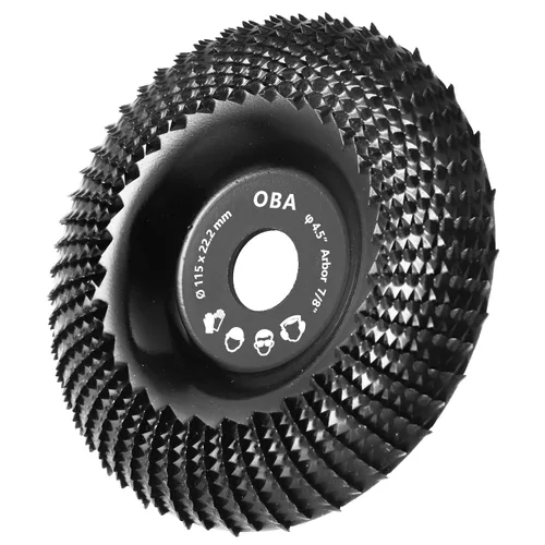 Vista 11 de OBA Juego de discos de tallado de madera, 3 piezas, 4-1/2 pulgadas, juegos de muelas de madera con eje de 5/8 pulgadas para amoladora angular
