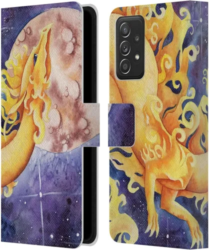 Vista 93 de Head Case Designs Officially Licensed Carla Morrow Galactic Entrancement Dragons Leather Wallet Case Compatible with Samsung Galaxy A07 4G